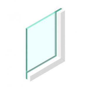 Enkel glas brandwerend