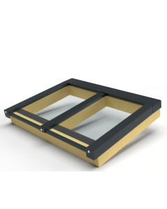 Zelfbouw lichtstraat 2 vak lessenaarsdak 1810x1100mm