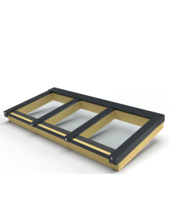 Zelfbouw lichtstraat 3 vak lessenaarsdak 2250x1000mm