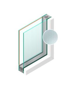 Dubbel glas Figuur HR++ Mastercarré blank 4mm - sp - #4mm