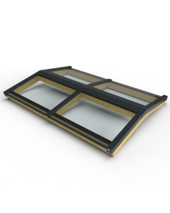 Zelfbouw zadeldak lichtstraat vaste maat 4 vaks - 2310x1600mm