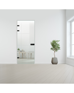 Glazen deur met deurkozijn XL 2,4m² - Zwart