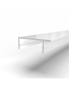 Afdekkap bovenzijde met lip-1000 mm-Wit gelijkend RAL 9010