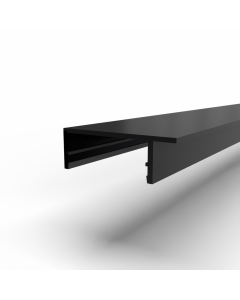 Afdekkap bovenzijde met lip-1000 mm-Zwart structuur RAL 9005