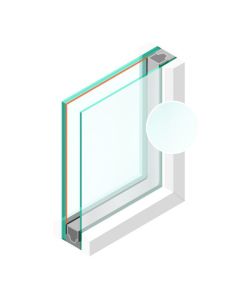 Dubbel glas Figuur HR++ Etsglas/Satijnglas 4mm - sp - #33.1