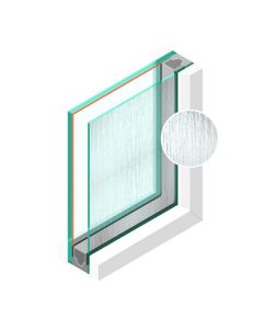 Dubbel glas Figuur HR++ Silvit blank 4mm - sp - #33.1