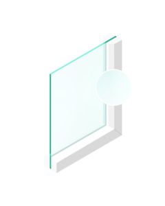 Spoedglas Enkel glas 4 mm Etsglas/Satijnglas