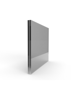 Sample enkel glas gehard gelaagd grijs