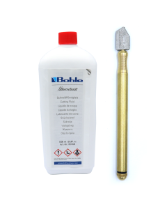 Silberschnitt Glassnijder met 1000ml Glas snijolie 