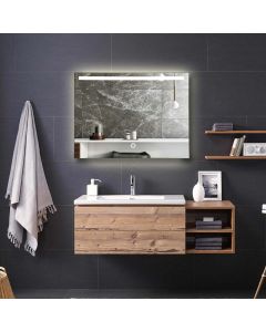 LED spiegel rechthoek met strip bovenzijde - 800x600mm