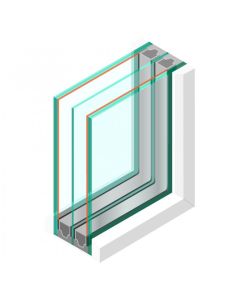 Triple glas HR+++ - 44.2 matte folie - sp - #6mm - sp - #44.2