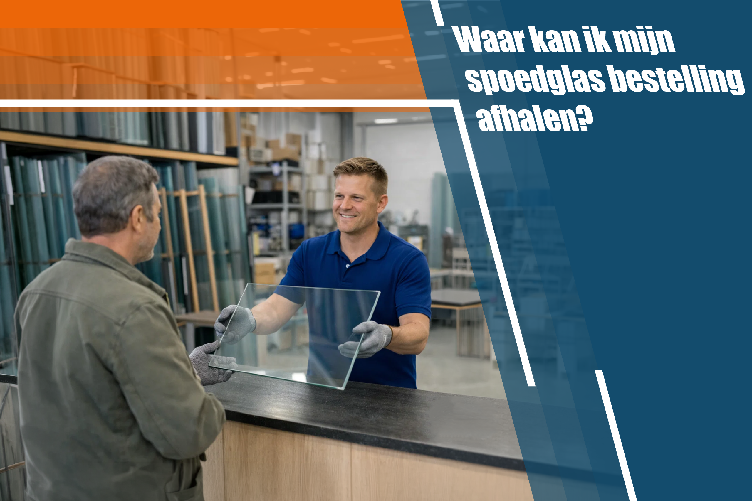 Waar kan ik mijn spoedglas bestelling afhalen?